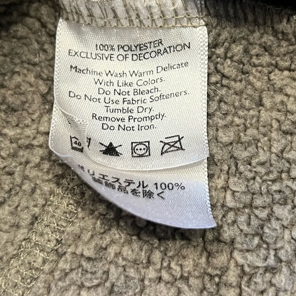 Eddie Bauer beige 1/4 zip fleece lined long sleeve pullover sweatshirt XL - Picture 6 of 9